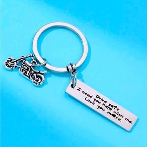 Motorcycle Drive Safely Key Chain Gift